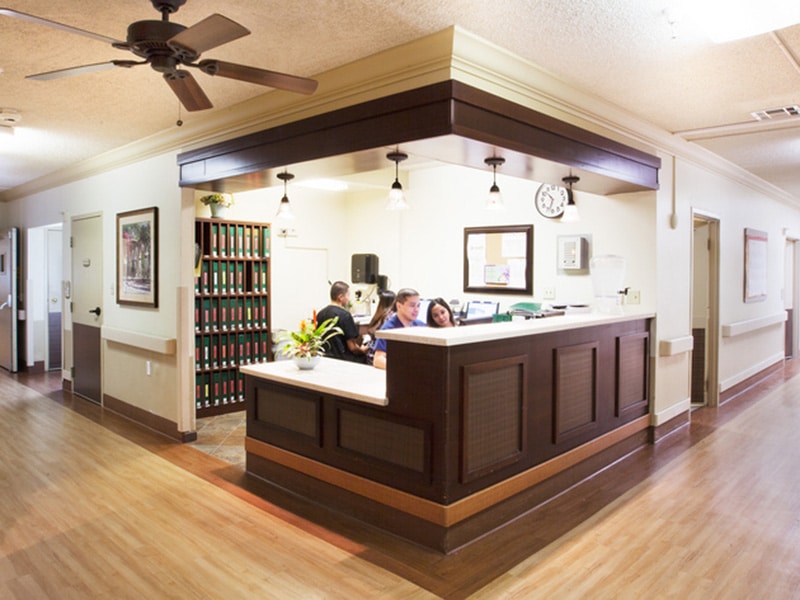 The front desk at Rock Creek